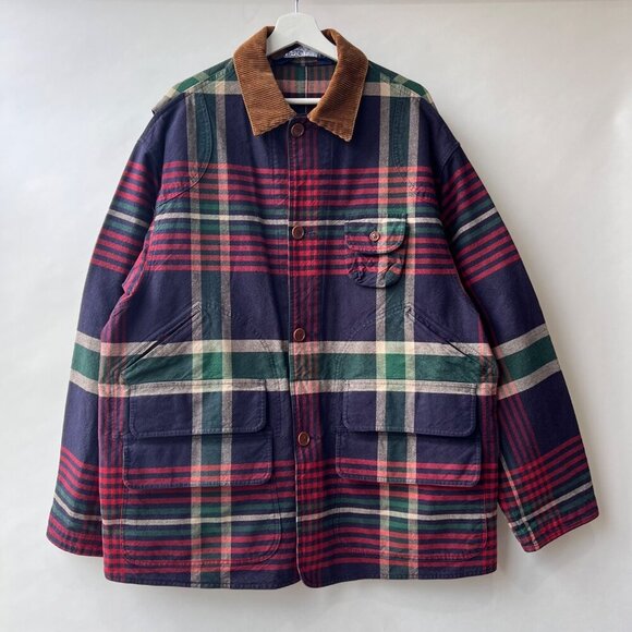 Polo Ralph Lauren Other - Polo Ralph Lauren Men vintage Plaid Chore / Hunting Jacket with Corduroy Collar